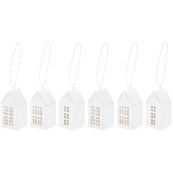 Set of paper houses - Rico Design - white, 6 pcs.
