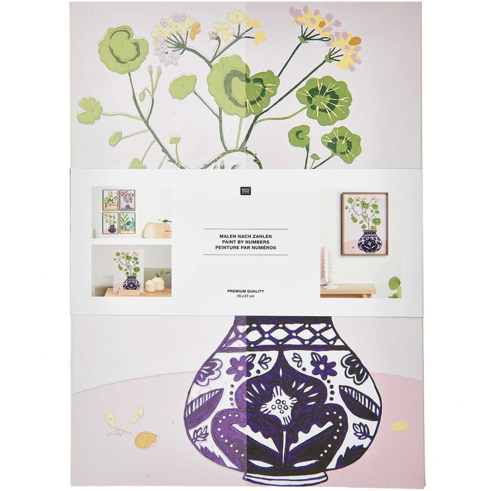 Zestaw do malowania po numerach - Rico Design - Geranium