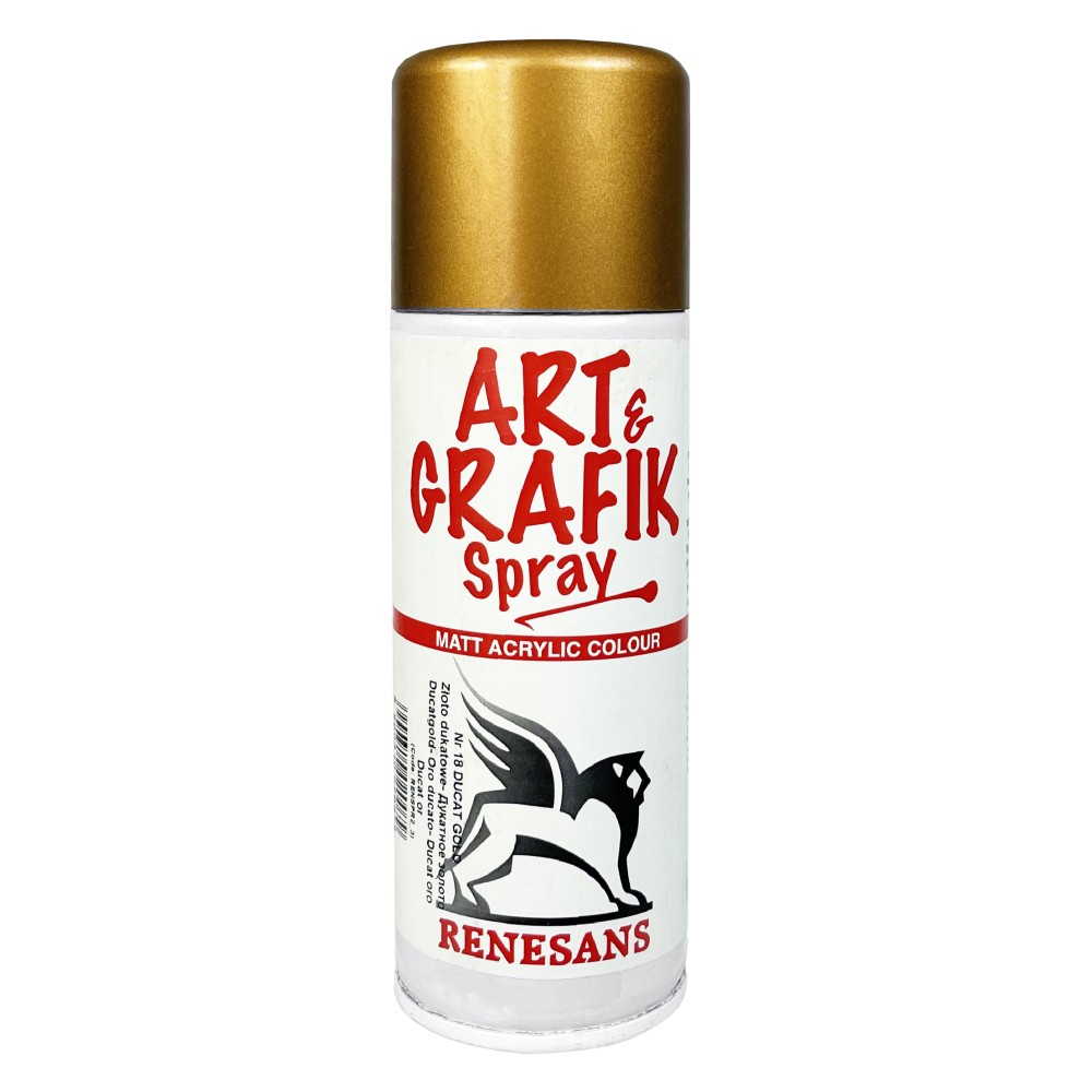 Farba akrylowa w sprayu metaliczna - Renesans - złoto dukatowe, 200 ml