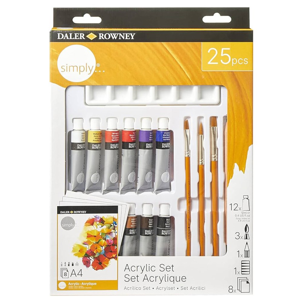 Acrylic Paints Set - Daler Rowney - 25 pcs.