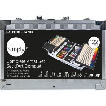 Complete Painting Art Set in case - Daler Rowney - 122 pcs.