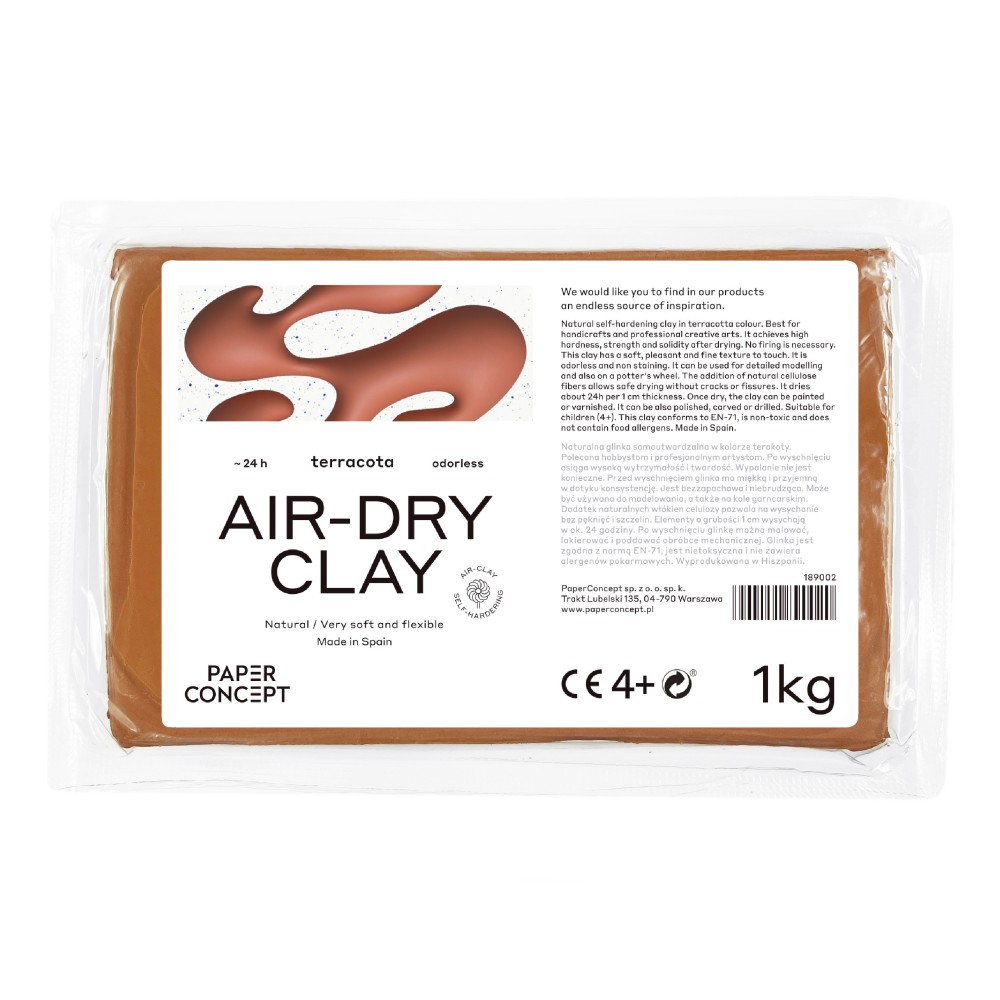 Glinka samoutwardzalna Air-Dry Clay - PaperConcept - Terracota 1 kg