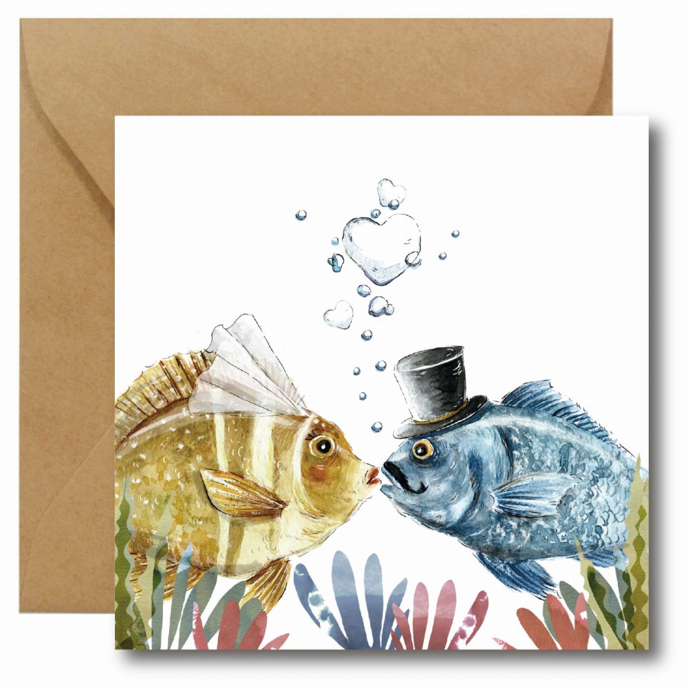 Greeting card - Hi Little - Wedding, 14,5 x 14,5 cm
