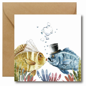 Greeting card - Hi Little - Wedding, 14,5 x 14,5 cm