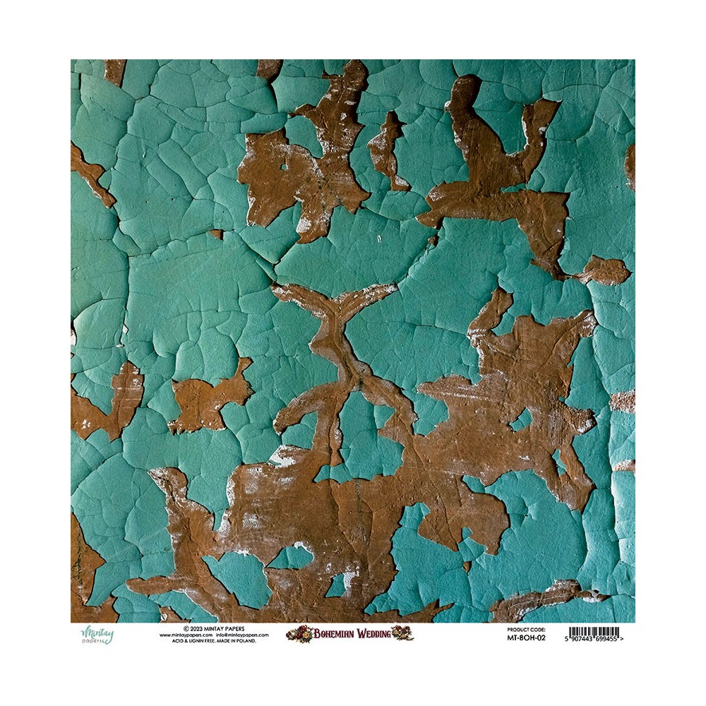 Scrapbooking paper 30,5 x 30,5 cm - Mintay - Bohemian Wedding 02