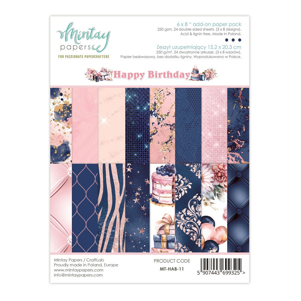 Add-on paper pack - Mintay - Happy Birthday