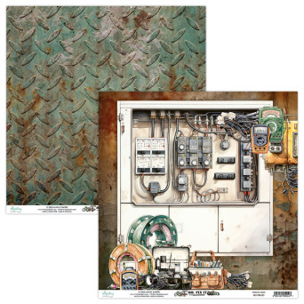 Scrapbooking paper 30,5 x 30,5 cm - Mintay - Mr. Fix It 01
