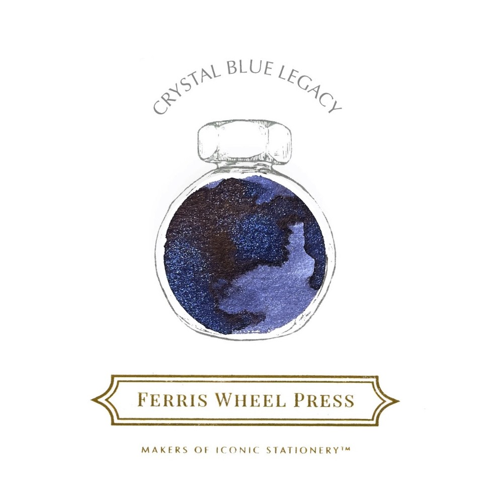Calligraphy ink - Ferris Wheel Press - Crystal Blue Legacy, 38 ml