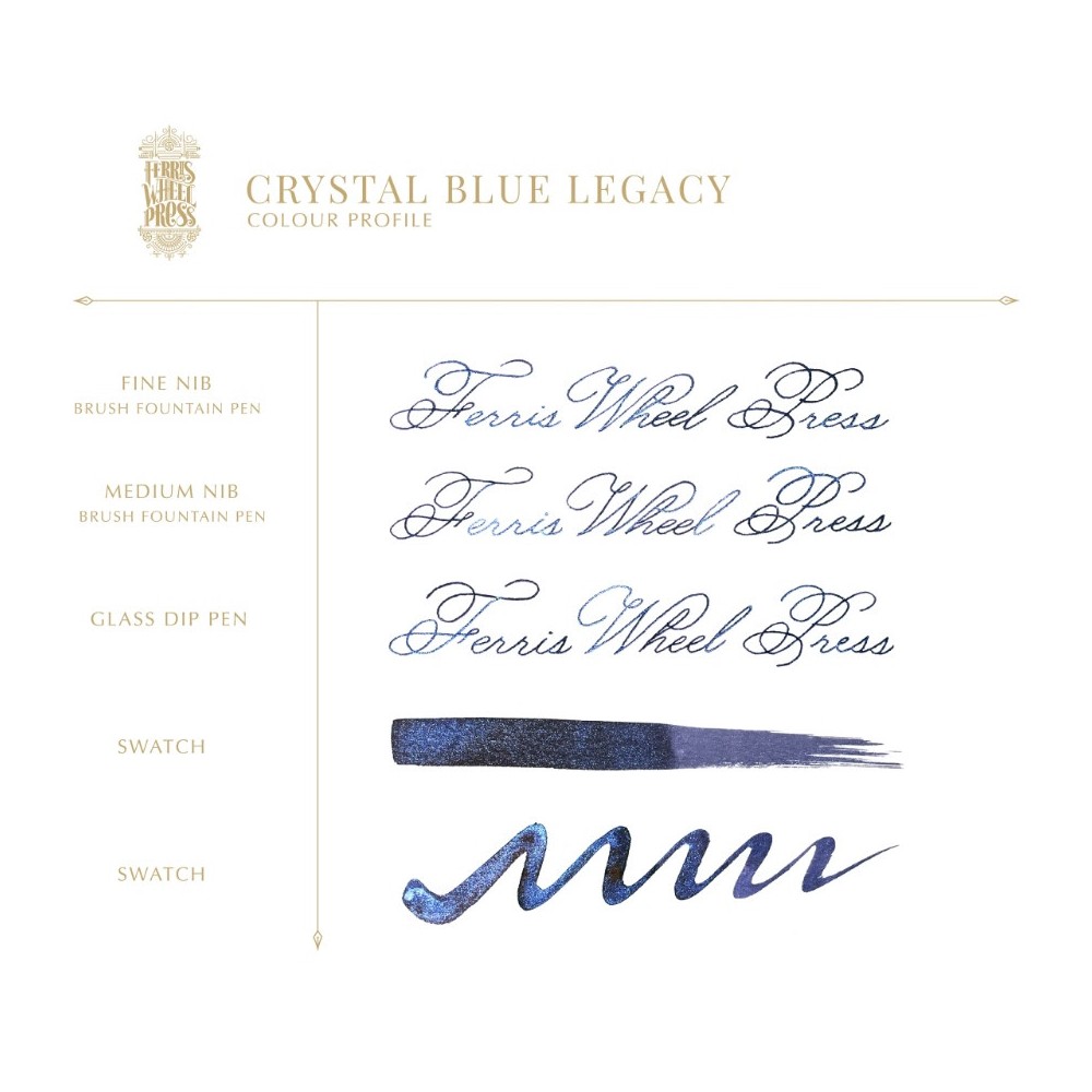 Atrament - Ferris Wheel Press - Crystal Blue Legacy, 38 ml