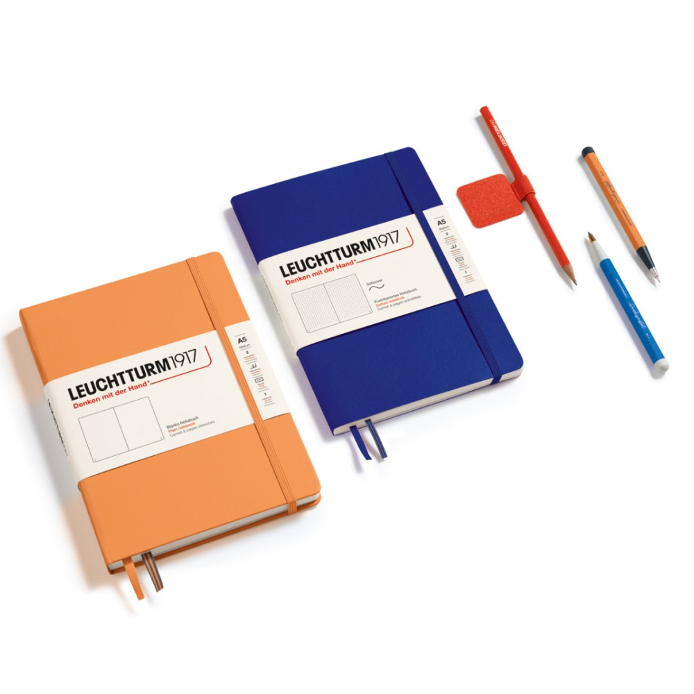 Notebook, A5 - Leuchtturm1917 - ruled, Apricot, hard cover, 80 g