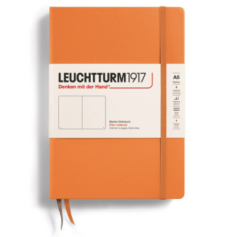 Notatnik A5 - Leuchtturm1917 - gładki, Apricot, twarda okładka, 80 g