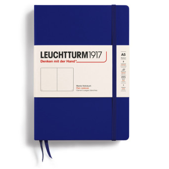 Notebook, A5 - Leuchtturm1917 - plain, Ink, hard cover, 80 g