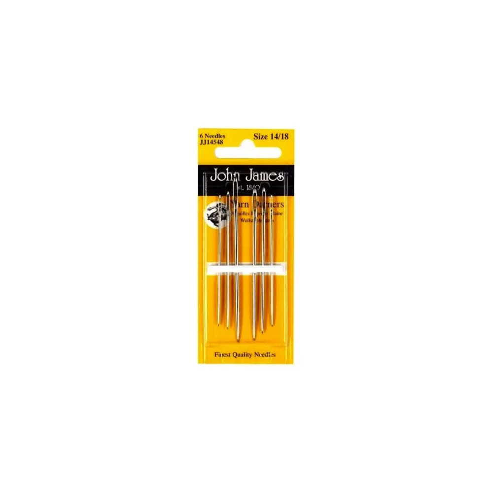 Yarn Darners embroidery needles - John James - size 14-18, 6 pcs.