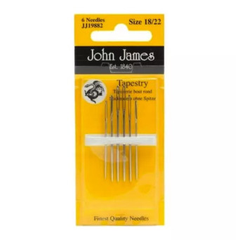 Set of Tapestry needles - John James - size 18-22, 6 pcs.