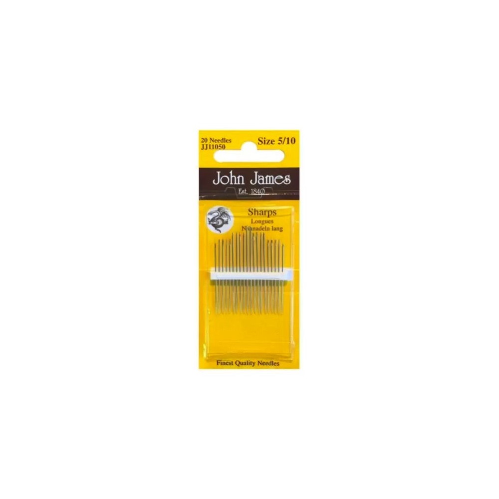 Set of Sharps needles - John James - size 5-10, 20 pcs.