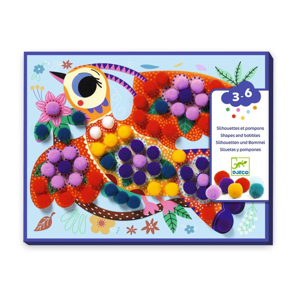 Silhouettes and pompoms Birds - Djeco