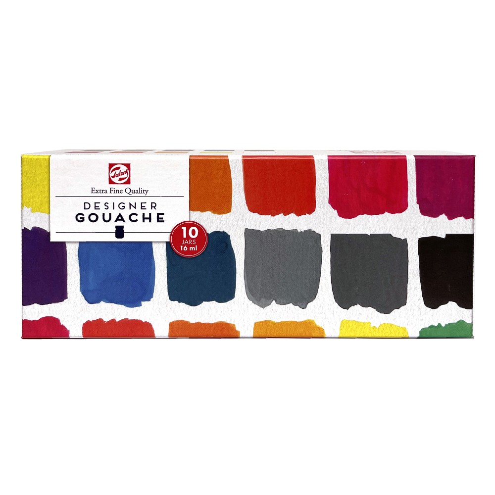 Set of Designer gouache paints in jars - Royal Talens - 10 colors x 16 ml