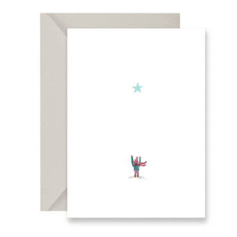 Greeting card - Muska - Boy with a star, A6