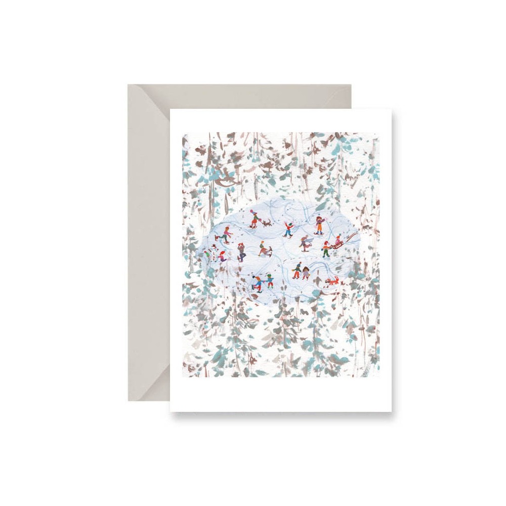Greeting card - Muska - Ice rink, A6