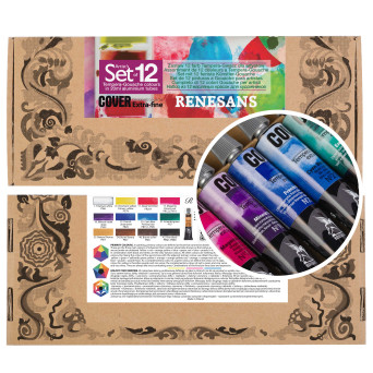 Zestaw farb Tempera Cover - Renesans - 12 kolorów x 20 ml