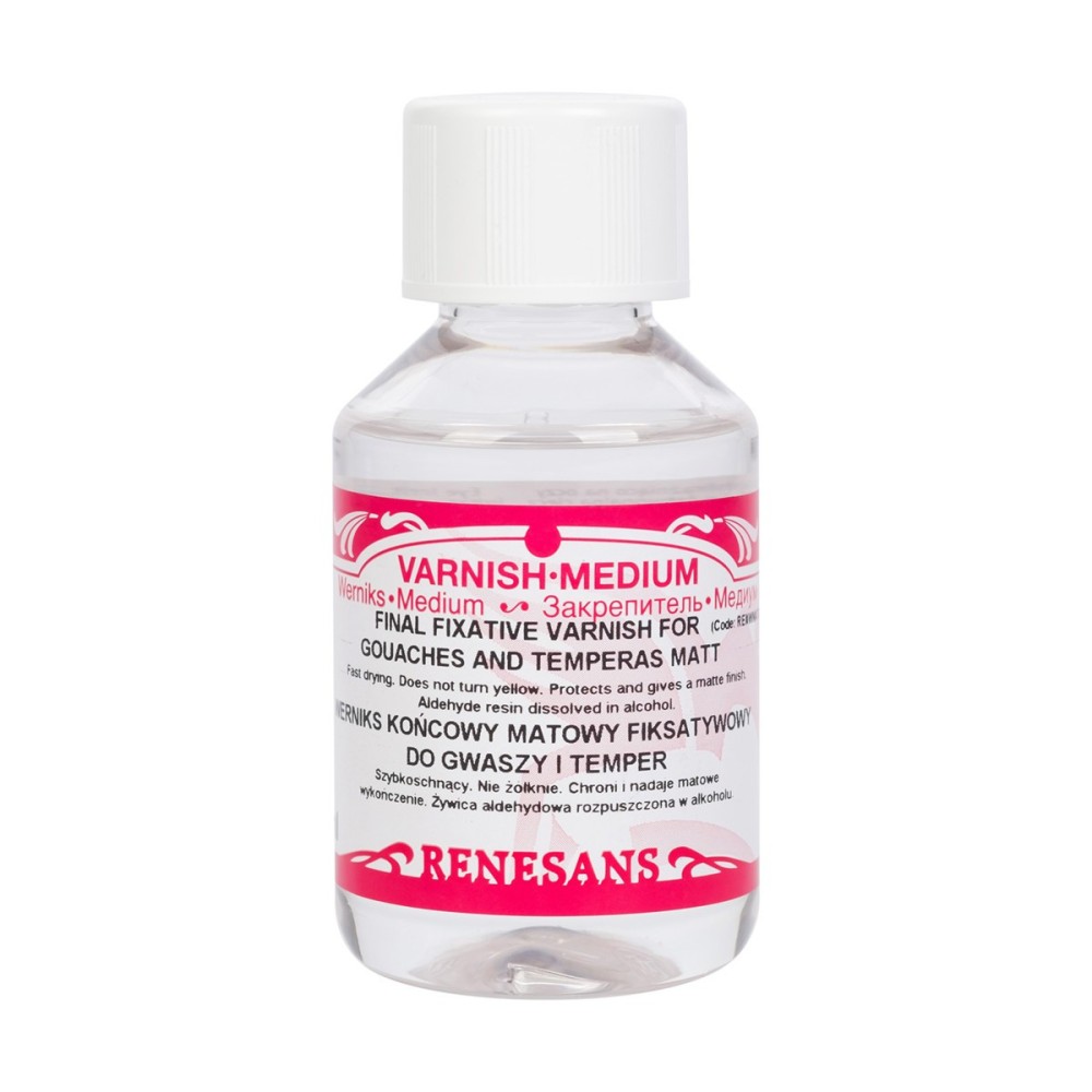 Final fixative varnish for gouache and temperas - Renesans - matt, 100 ml
