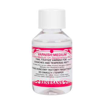 Final fixative varnish for gouache and temperas - Renesans - matt, 100 ml