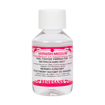 Final fixative varnish for watercolors - Renesans - matt, 100 ml