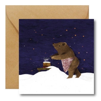 Greeting card - Hi Little - Mommy bear, 14,5 x 14,5 cm