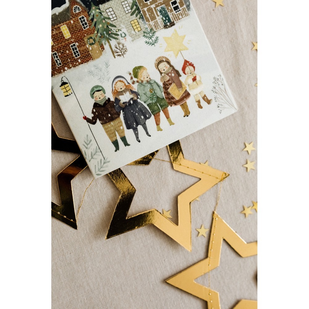 Greeting card - Cudowianki - Kolędnicy, 12 x 17 cm
