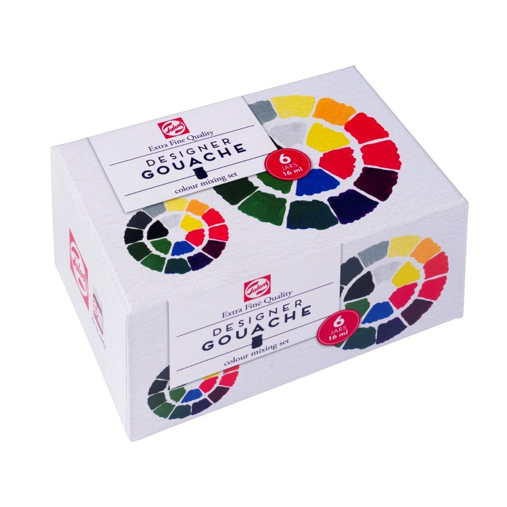 Set of Designer gouache paints in jars - Royal Talens - 6 colors x 16 ml