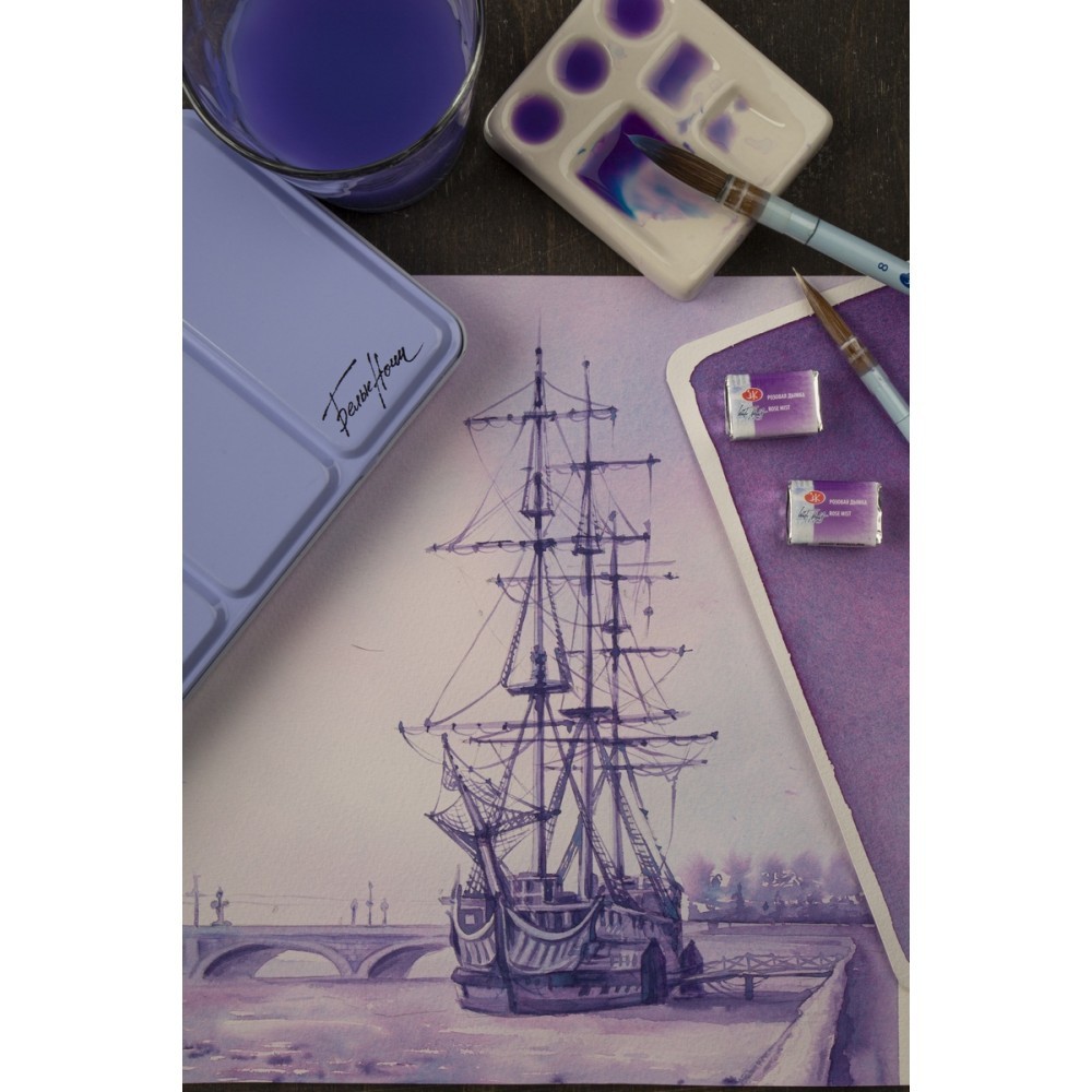 White Nights watercolor paint - St. Petersburg - Rose Mist, pan