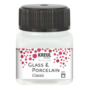 Glass & Porcelain Classic paint - Kreul - White, 20 ml