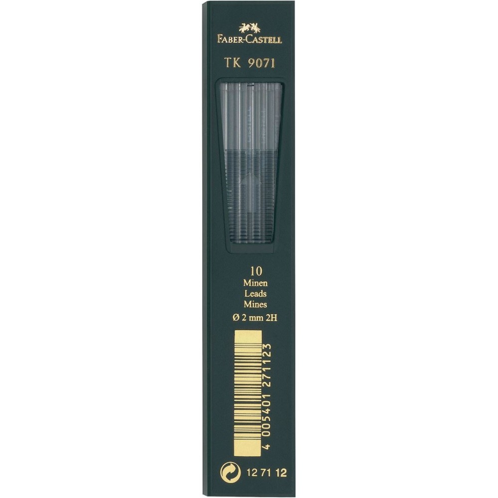 Wkłady grafitowe do ołówka TK 9071  - Faber-Castell - 2H, 10 szt.