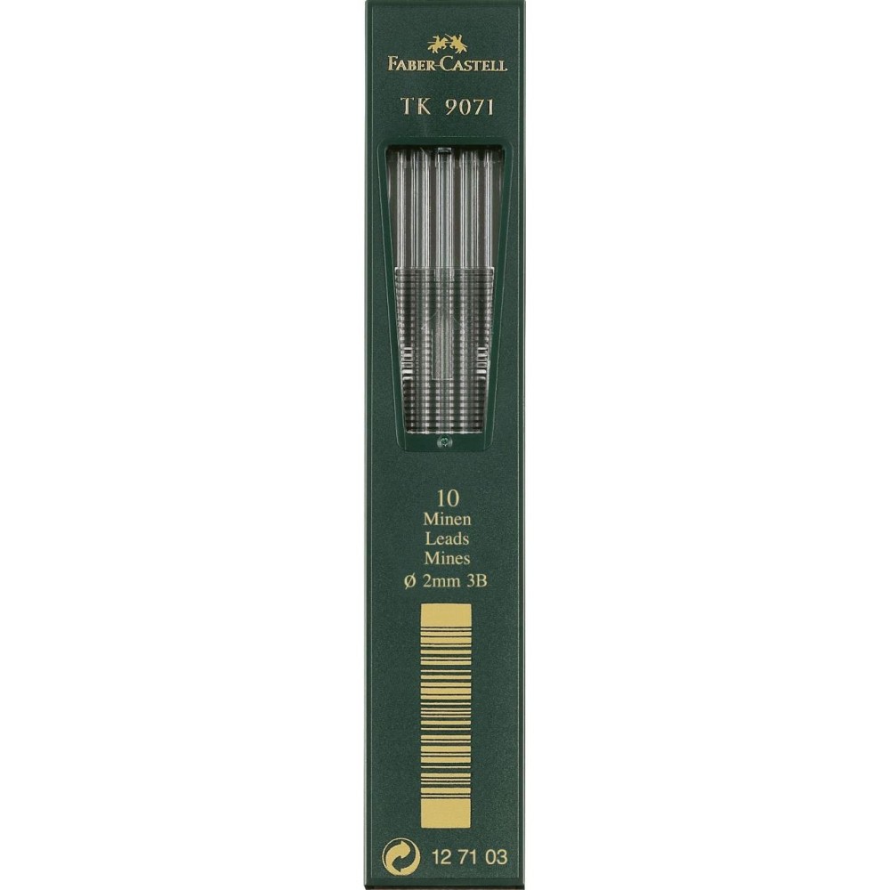 Wkłady grafitowe do ołówka TK 9071  - Faber-Castell - 3B, 10 szt.