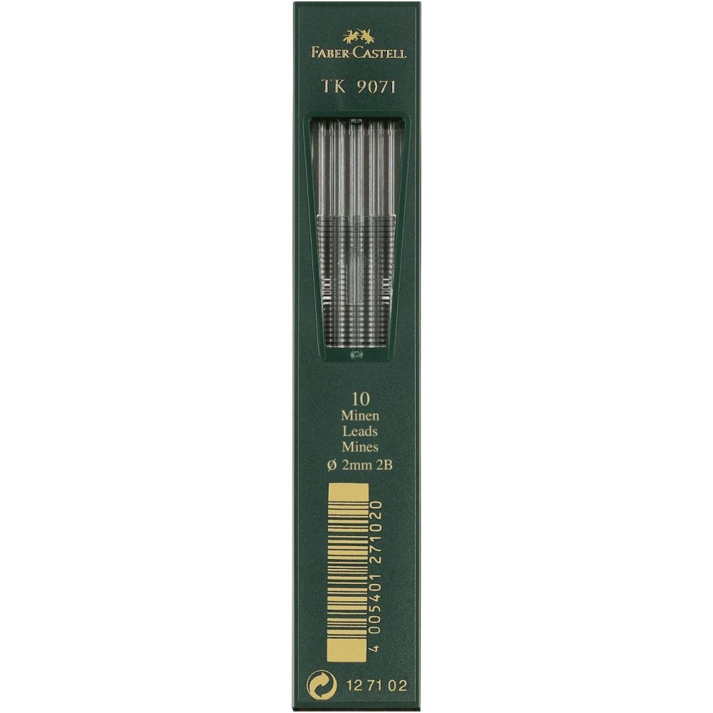 Wkłady grafitowe do ołówka TK 9071  - Faber-Castell - 2B, 10 szt.