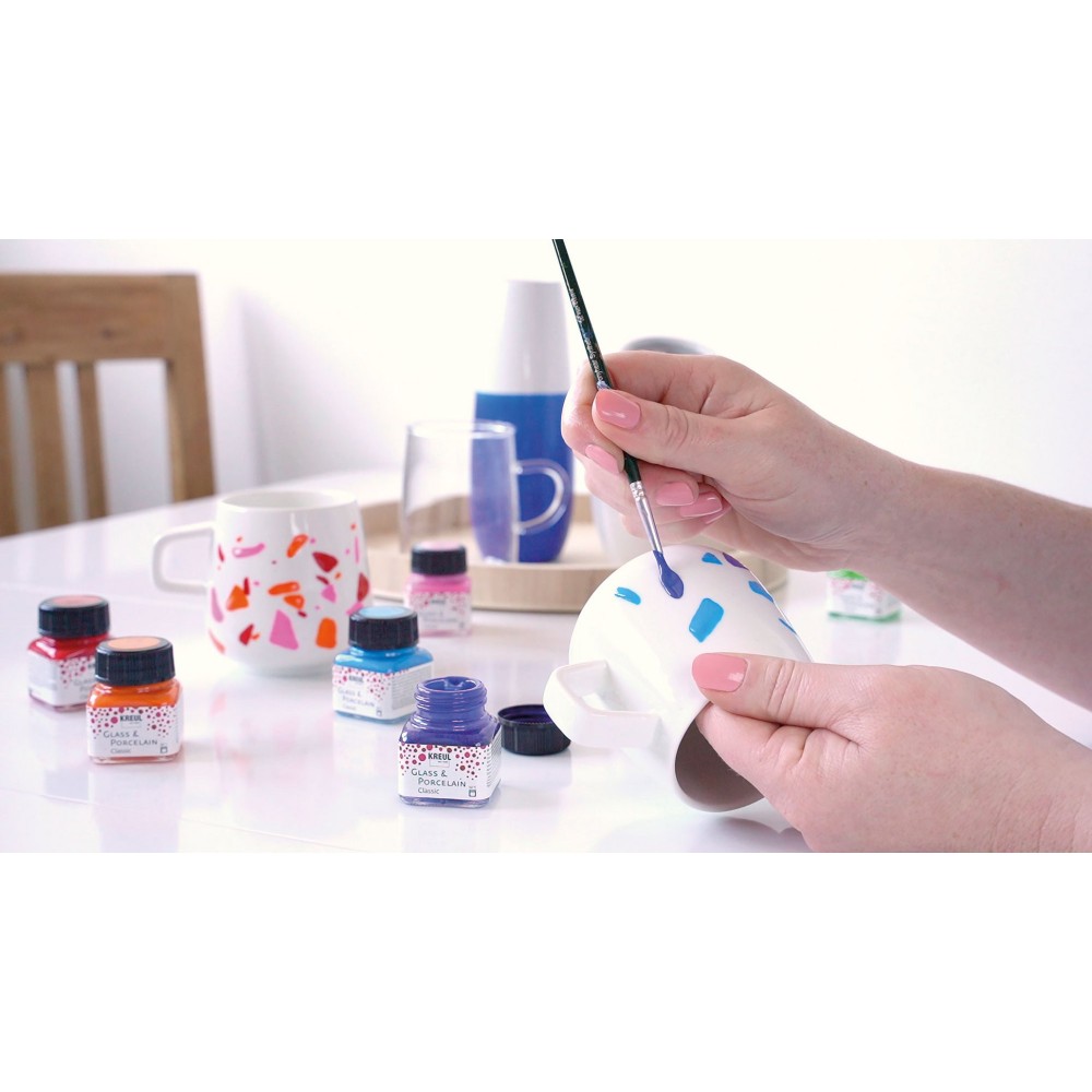 Glass & Porcelain Classic paint - Kreul - Metallic Silver, 20 ml