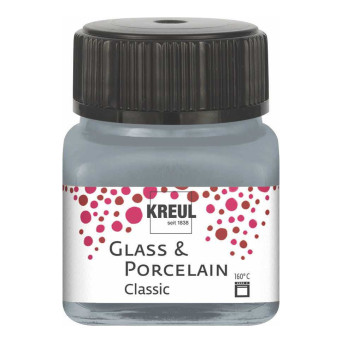 Glass & Porcelain Classic paint - Kreul - Metallic Silver, 20 ml