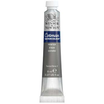 Cotman Watercolor Paint - Winsor & Newton - Pewter, 8 ml