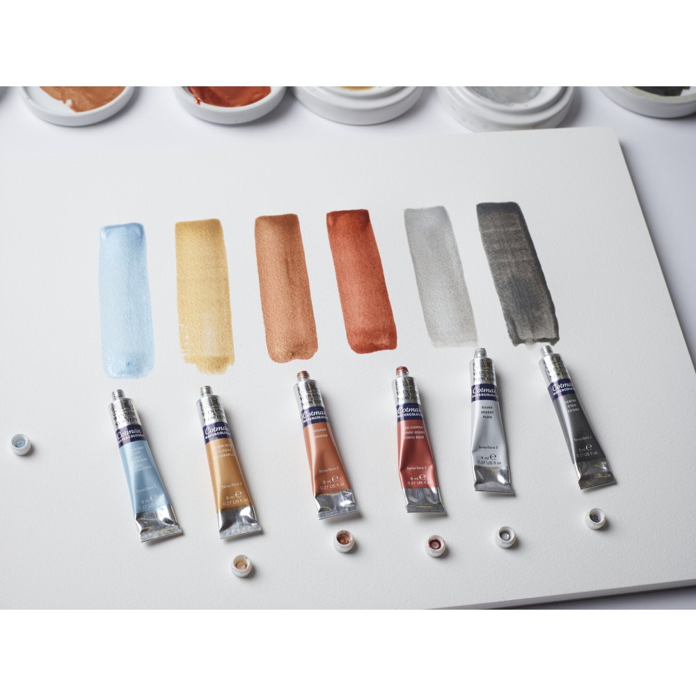 Cotman Watercolor Paint - Winsor & Newton - Silver, 8 ml