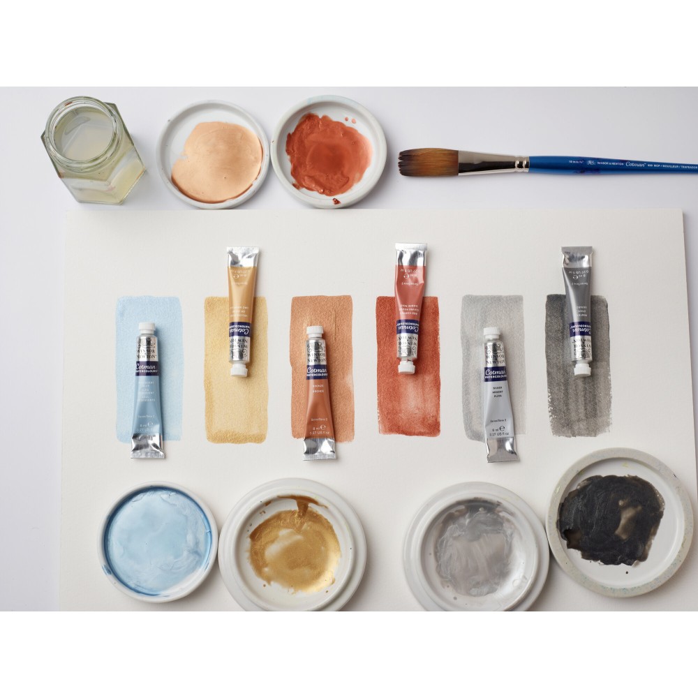 Farba akwarelowa Cotman - Winsor & Newton - Silver, 8 ml