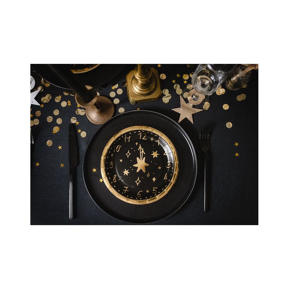 Wizytówki, znaczniki na kieliszki Happy New Year - 6 szt.