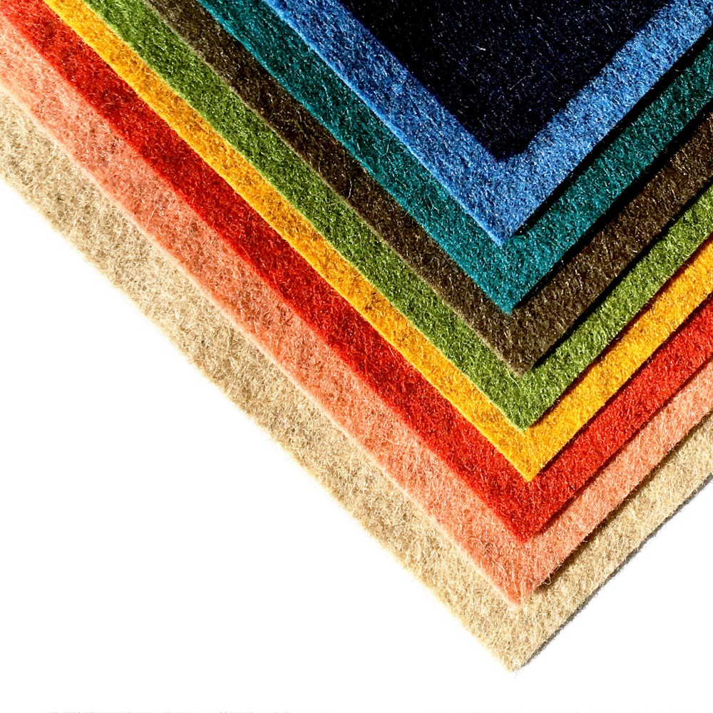 Wool felt A4 - Medium grey mixed, 1 mm