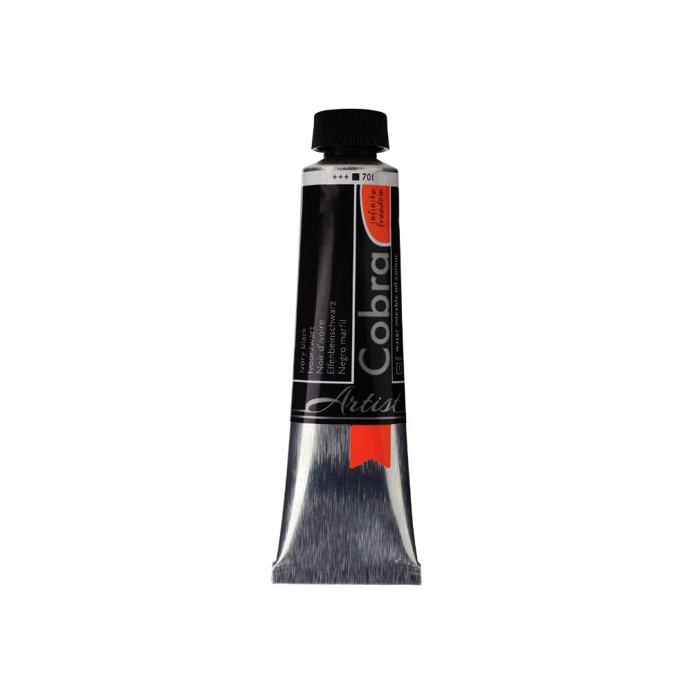 Farba olejna Cobra Artist - Cobra - 701, Ivory Black, 40 ml