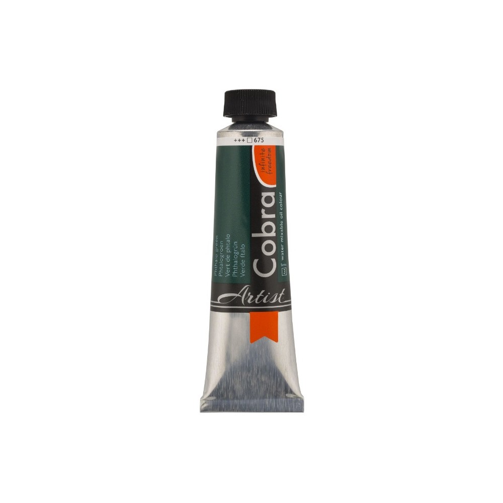 Farba olejna Cobra Artist - Cobra - 675, Phthalo Green, 40 ml