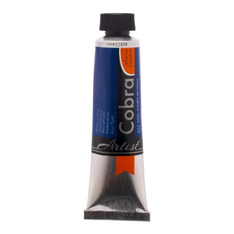 Farba olejna Cobra Artist - Cobra - 570, Phthalo Blue, 40 ml