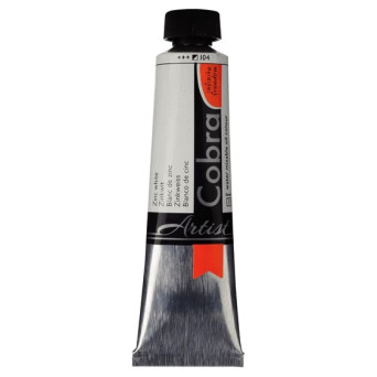 Farba olejna Cobra Artist - Cobra - 104, Zinc White, 40 ml
