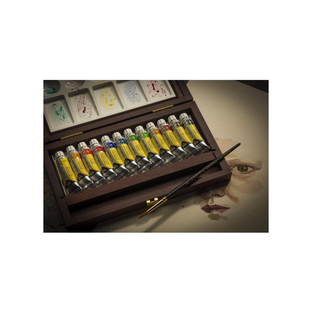 Set of Watercolour paints in wooden box Traditional - Rembrandt - 12 colors