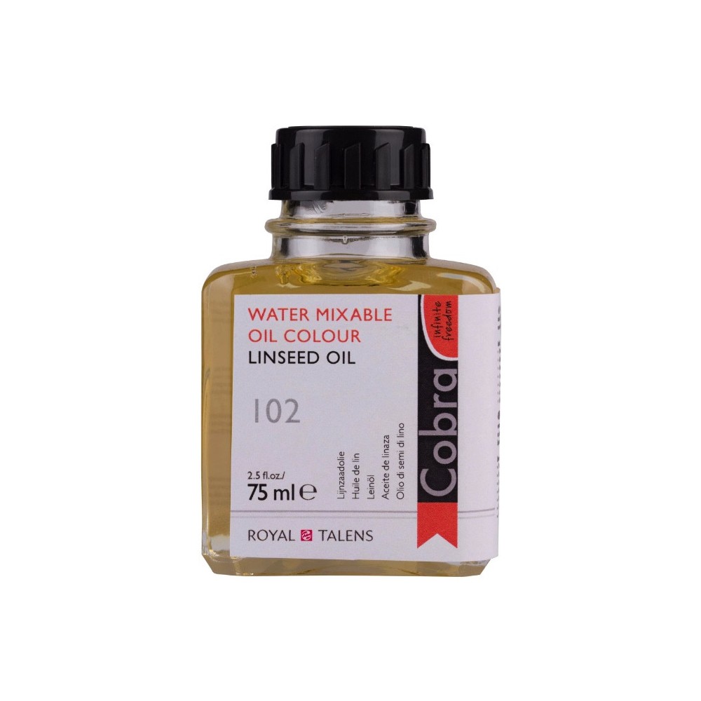 Olej lniany do wodorozcieńczalnych farb olejnych - Cobra - 75 ml