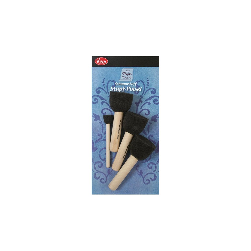 Viva Decor Sponge brushes round 4/pkg