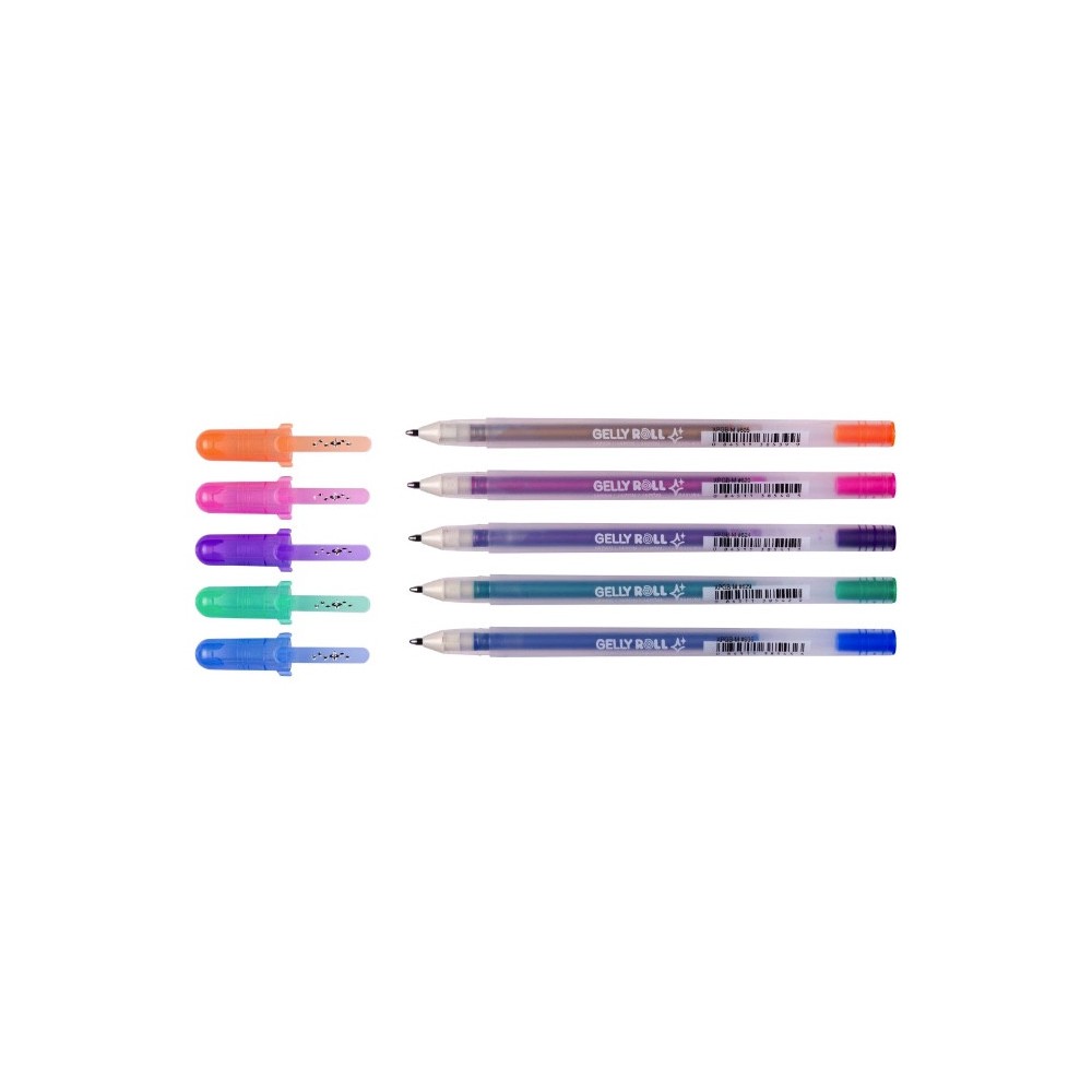 Set of Gelly Roll Silver Shadow pens - Sakura - 0,7 mm, 5 pcs.